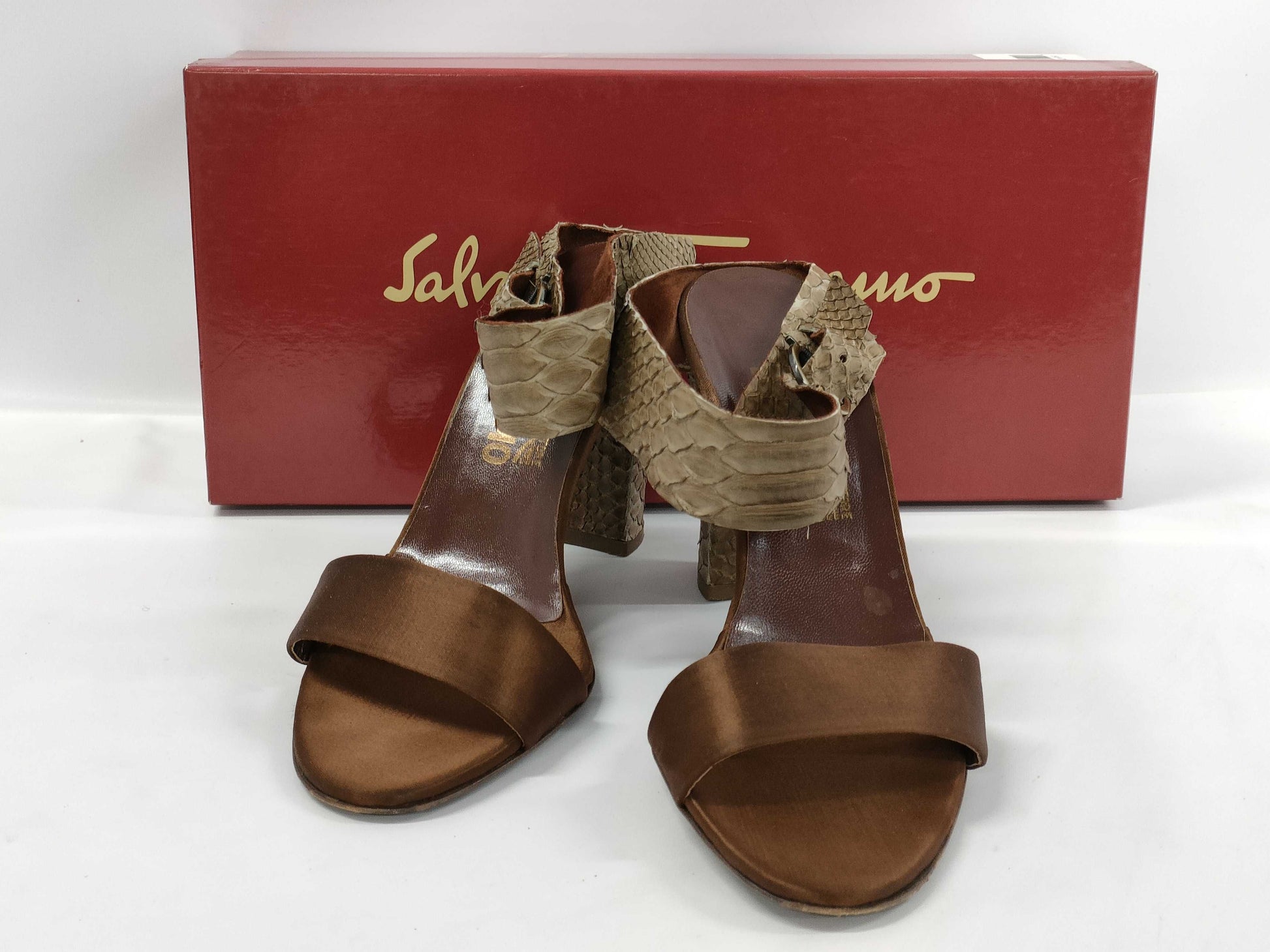 Salvatore Ferragamo python sandals