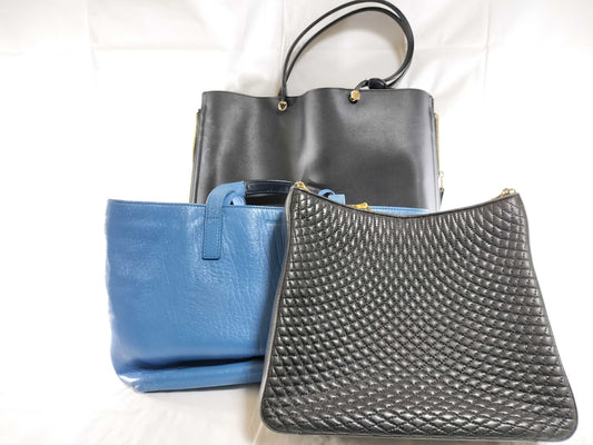 BALLY quilted leather shoulder bag / Jil Sander leather hand bag / Rope et Paul 2-way shoulder bag