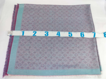 LOUIS VUITTON Monogram Stole Silk and Wool Scarf