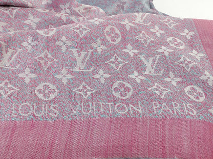 LOUIS VUITTON Monogram Stole Silk and Wool Scarf