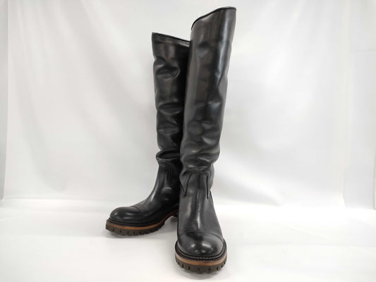 CHANEL Leather Long Boots Other Shoes