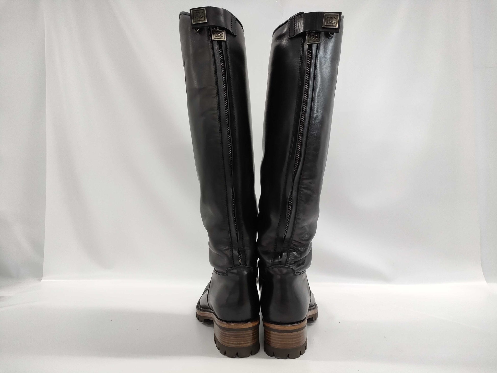 CHANEL Leather Long Boots Other Shoes