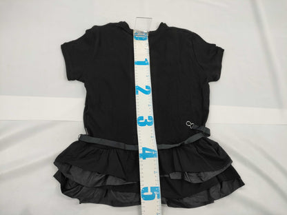 MONCLER Frill T-shirt Black Tops