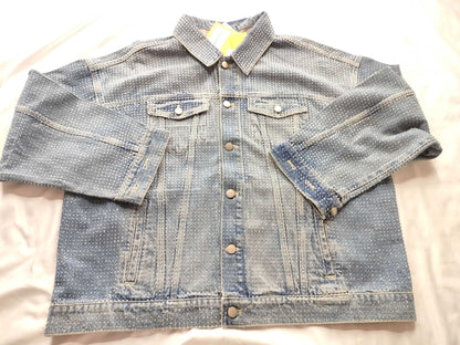 MARC JACOBS Crystal Denim Big Trucker Denim Jacket 2S4RJC0 Jacket