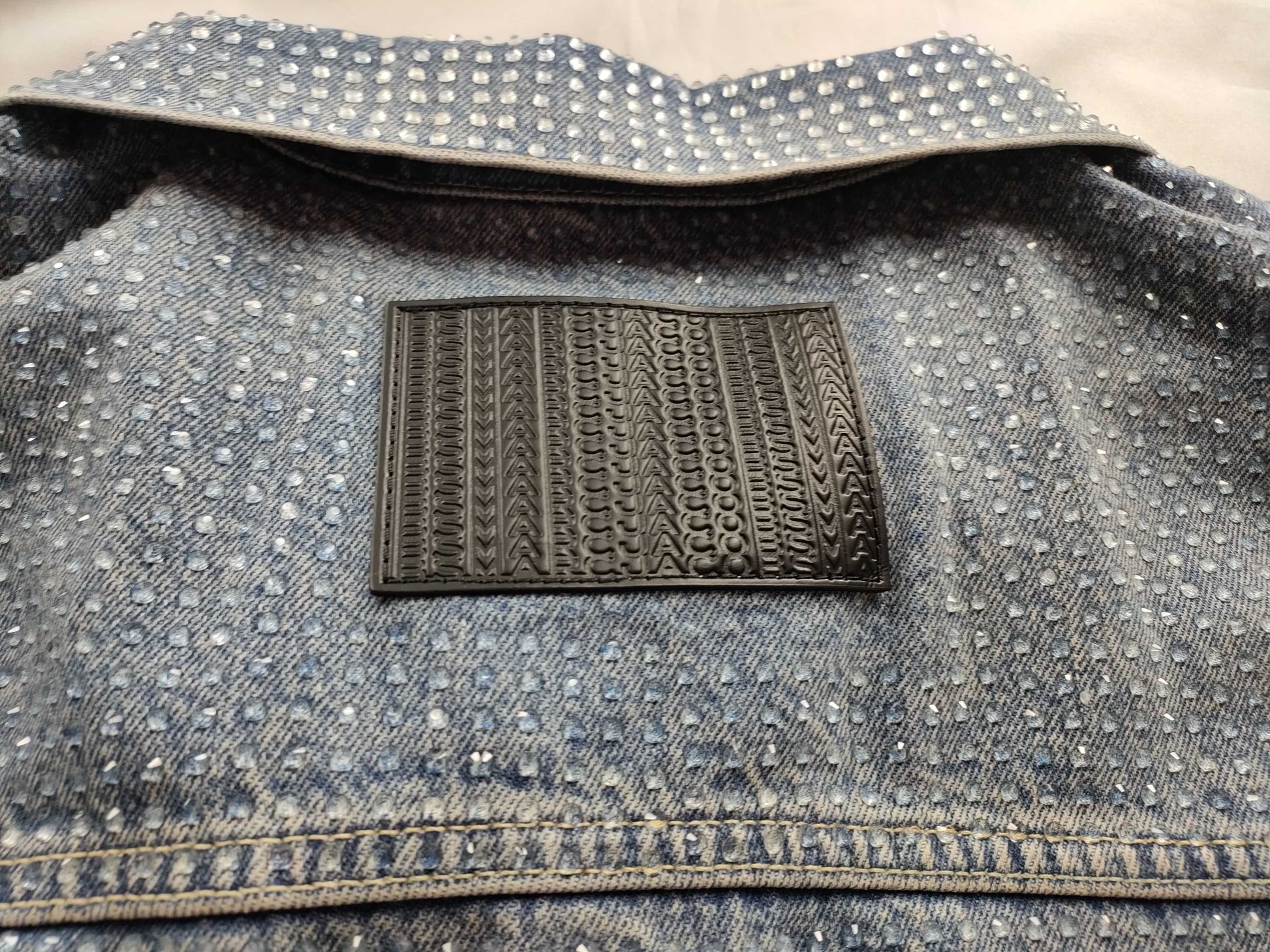 MARC JACOBS Crystal Denim Big Trucker Denim Jacket 2S4RJC0 Jacket