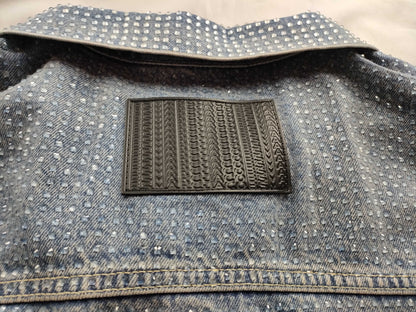 MARC JACOBS Crystal Denim Big Trucker Denim Jacket 2S4RJC0 Jacket