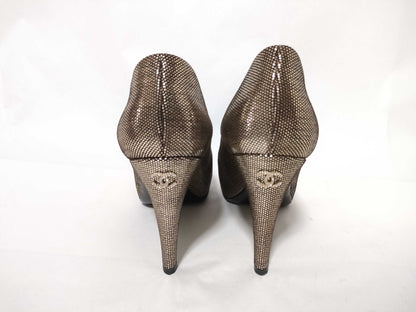 CHANEL Heel Coco Mark Pumps