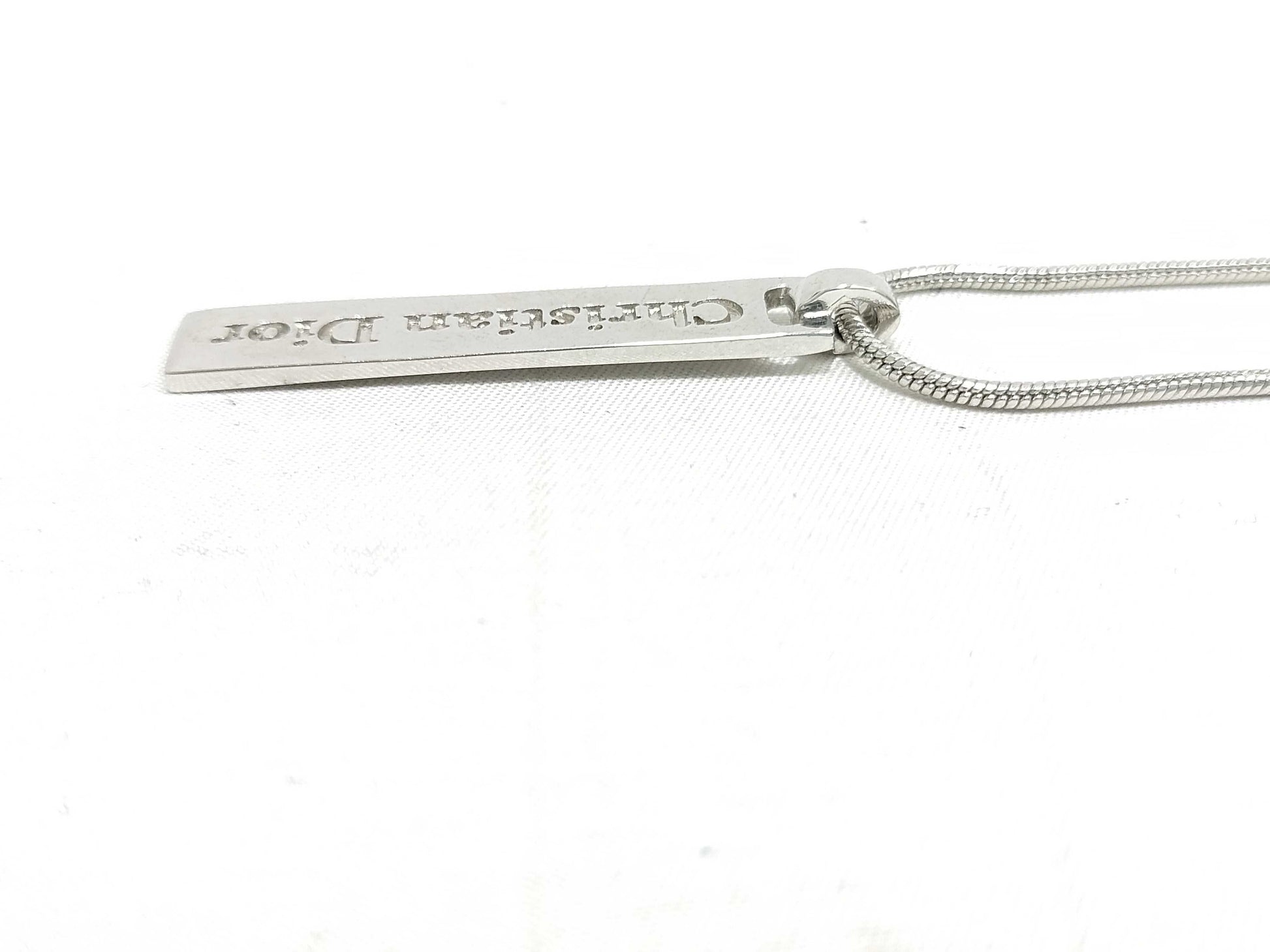 Dior logo plate necklace necklace