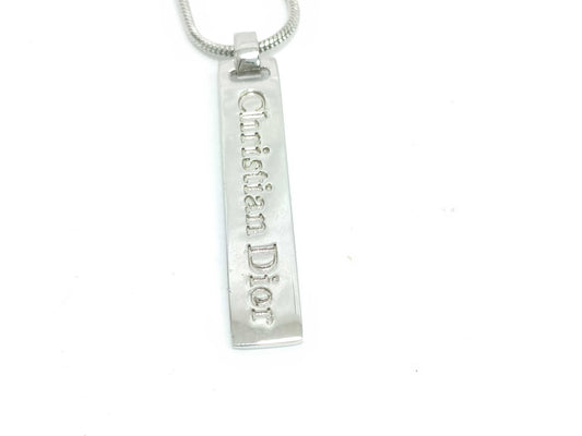 Dior logo plate necklace necklace