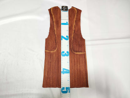 ISSEY MIYAKE Pleats Please Sleeveless Patterned Brown Top