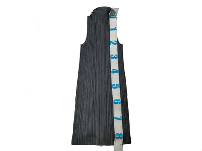 ISSEY MIYAKE Pleats Please Vest Zipper Gray Vest