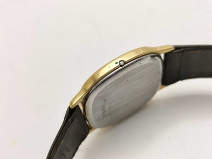 OMEGA Devil Square Unmoving Leather Brown Women's Watch