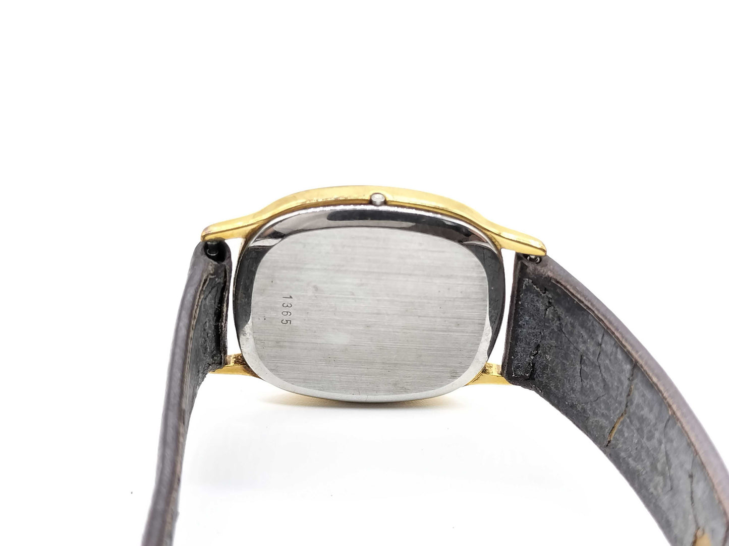 OMEGA Devil Square Unmoving Leather Dark Brown Men's Watch