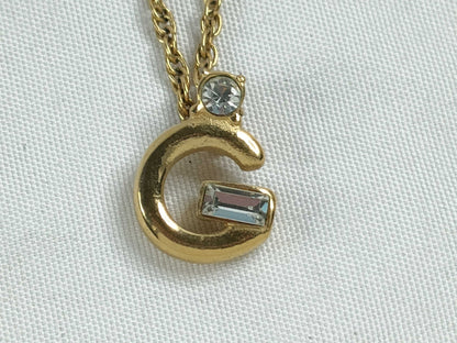 GIVENCHY G logo necklace with stone