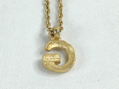 GIVENCHY G logo necklace with stone