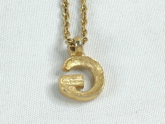 GIVENCHY G logo necklace with stone