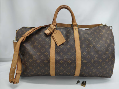 LOUIS VUITTON Monogram M41414 Keepall Bandouliere 55 Boston Bag