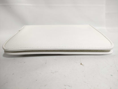 Dior Honeycomb Leather Chain Shoulder White Shoulder Bag