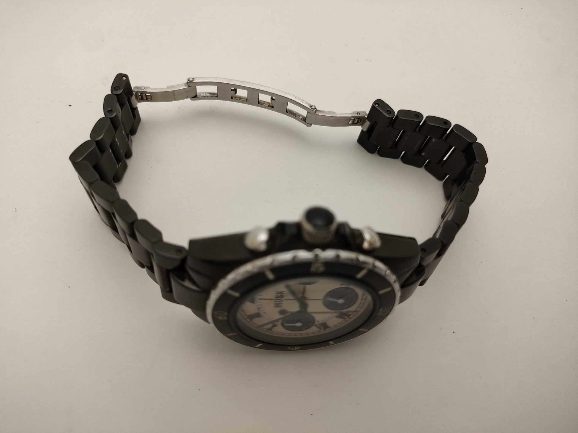 MUSK Beige Dial Men's Watch