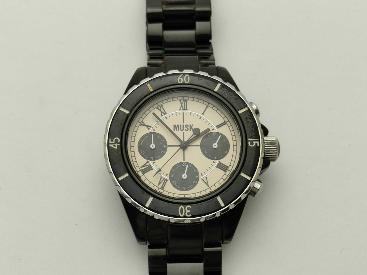 MUSK Beige Dial Men's Watch