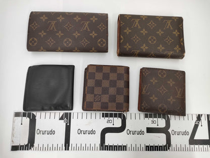LOUIS VUITTON Monogram Mono Wallet *3 / Damier *1 / Epi *1 Total 5-Piece Wallet Set