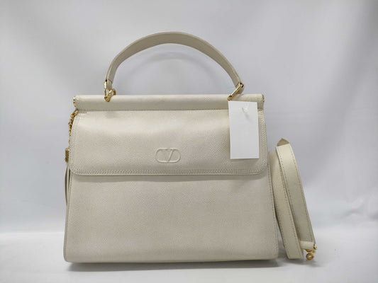 Leather 2-way handbag