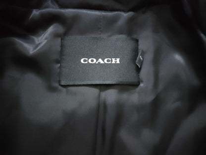 COACH Embossed Leather Sweatshirt/Black Jacket