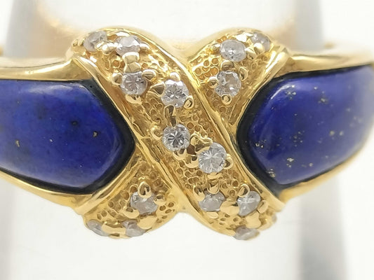 Lapis Lazuli D0.13ct K18 5.5g Ring 