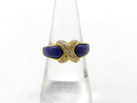 Lapis Lazuli D0.13ct K18 5.5g Ring 