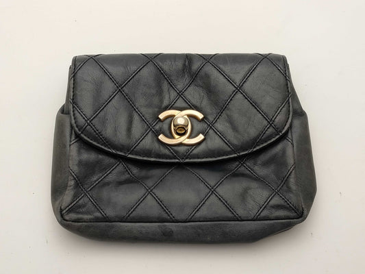 CHANEL Bicolore/Waist Pouch/Strap Missing Waist Bag
