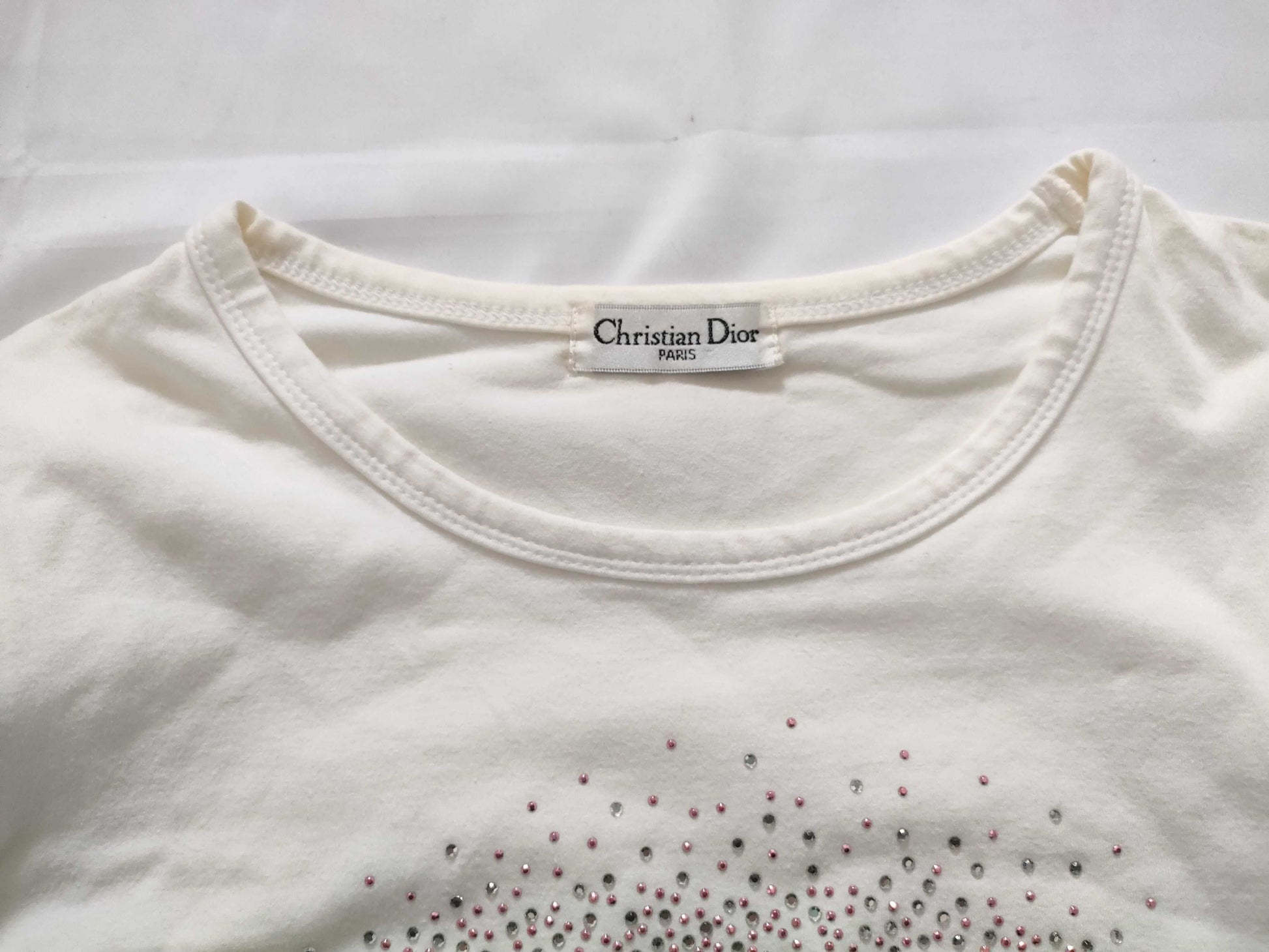 Dior T-shirt with jeweled logo