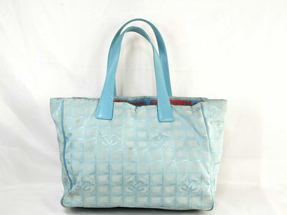 CHANEL New Travel Line New Travel Line Light Blue Tote Bag