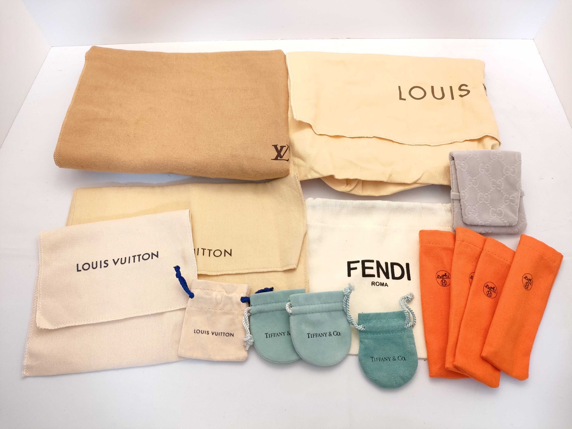 LOUIS VUITTON Dust Bag Set for Louis Vuitton, Hermes, Tiffany, etc. Dust Bags 