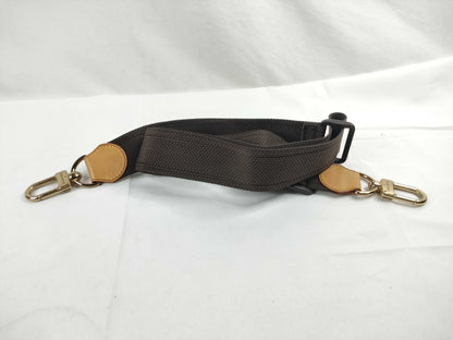 LOUIS VUITTON Nylon/Nubuck Leather/Gold Strap