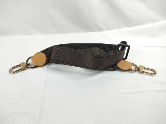 LOUIS VUITTON Nylon/Nubuck Leather/Gold Strap