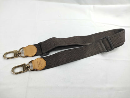 LOUIS VUITTON Nylon/Nubuck Leather/Gold Strap