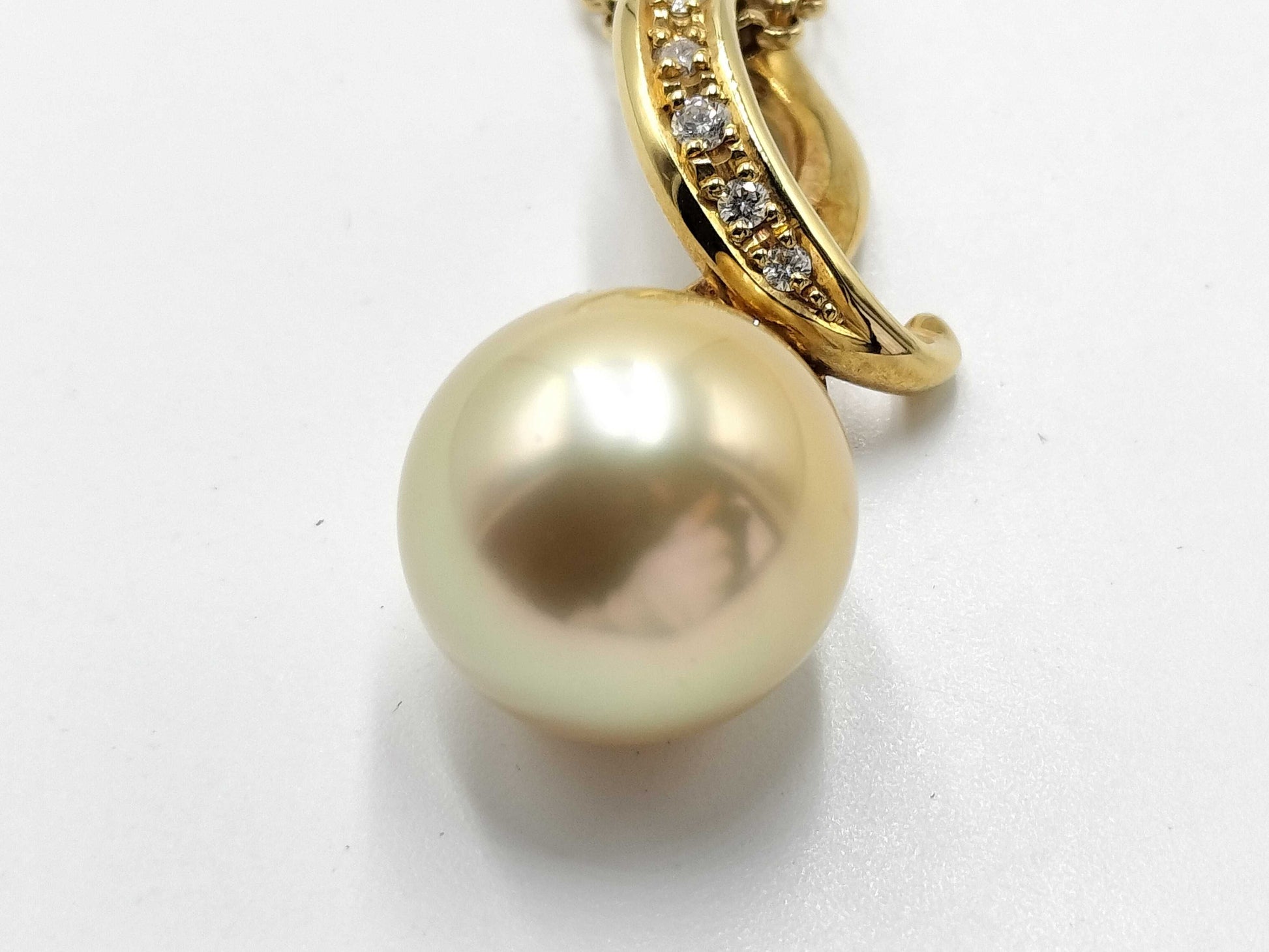 TASAKI Semi-Round Pearl Necklace, Approx. 11.2mm Diameter, 0.06ct, 18K Gold, 9.1g 