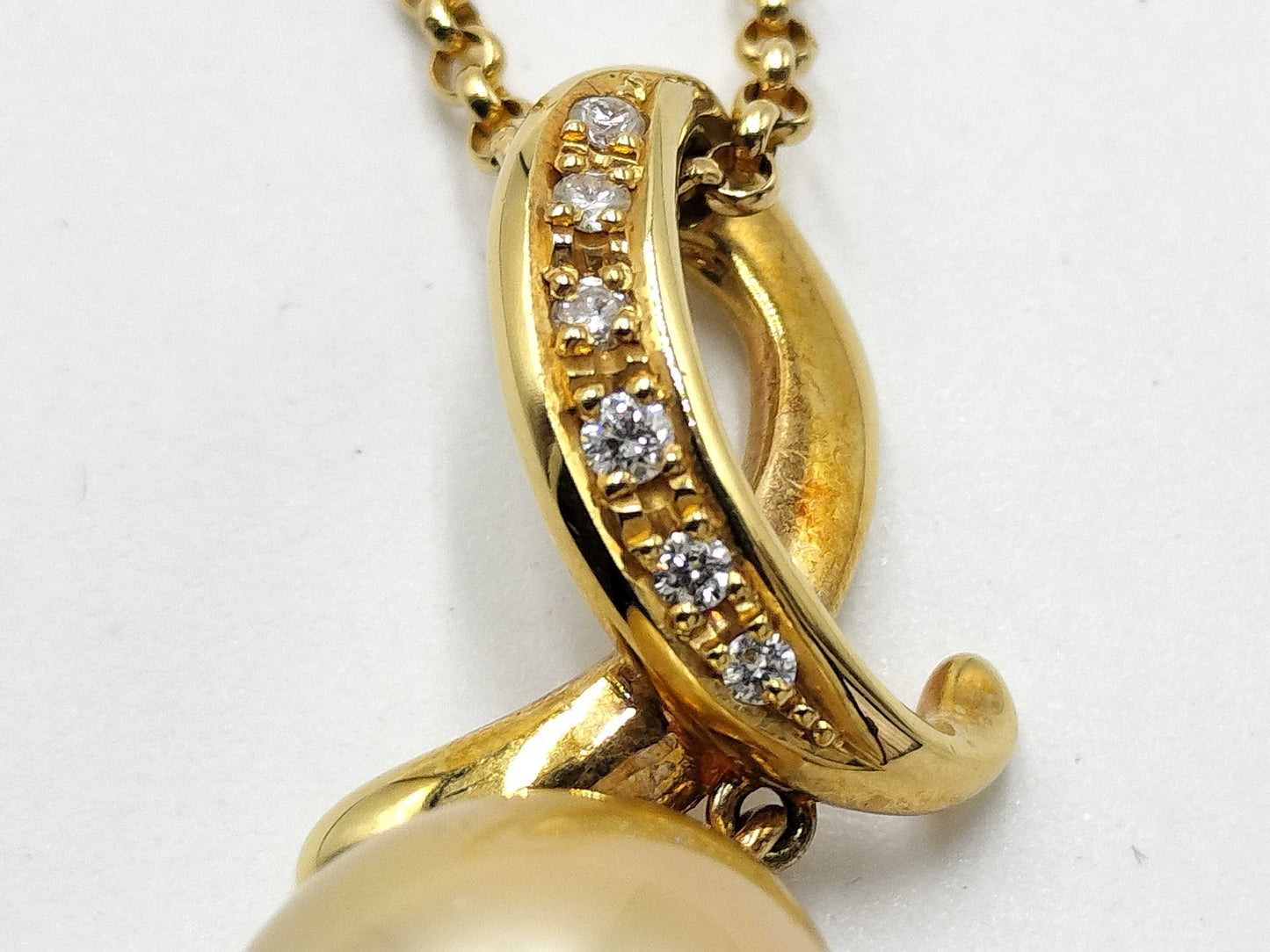 TASAKI Semi-Round Pearl Necklace, Approx. 11.2mm Diameter, 0.06ct, 18K Gold, 9.1g 