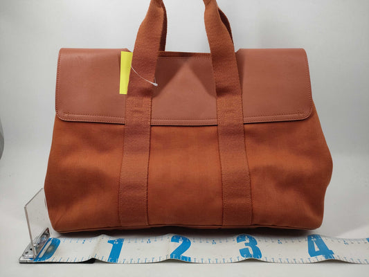HERMES Valparaiso GM Toile x Chevre Orange Handbag