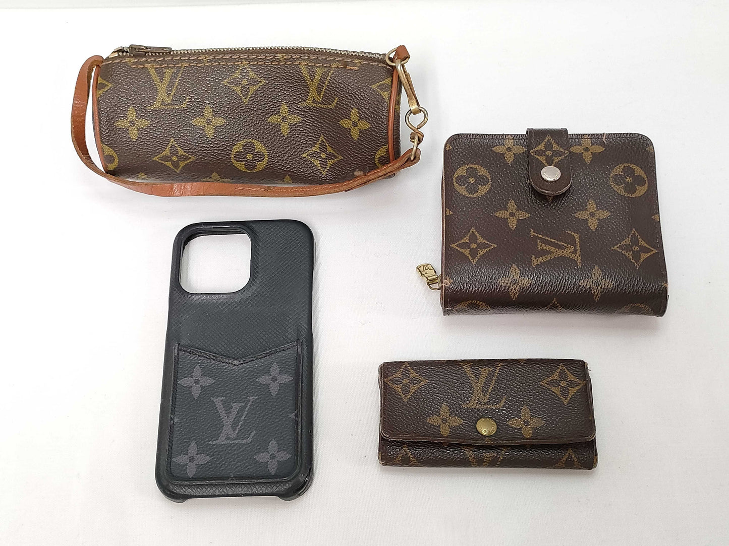 LOUIS VUITTON Monogram Wallet/Pouch/Key Case Set