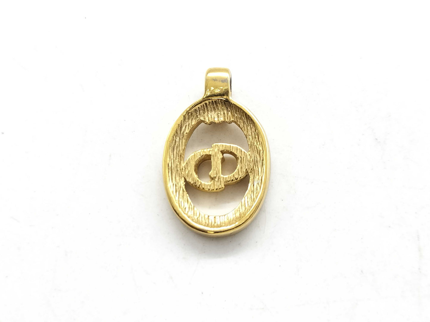 Dior Circle Logo Rhinestone Top Pendant Top