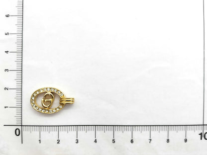 Dior Circle Logo Rhinestone Top Pendant Top