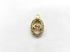 Dior Circle Logo Rhinestone Top Pendant Top