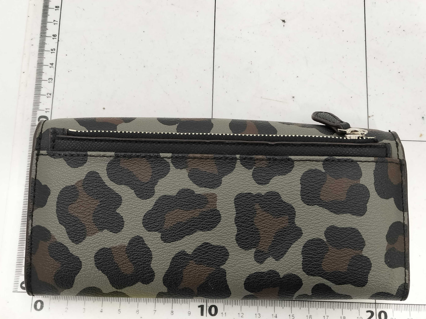 COACH Chain Wallet/Leopard Print Long Wallet/Bifold Wallet