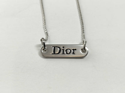 Dior logo plate necklace necklace