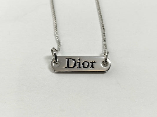 Dior logo plate necklace necklace