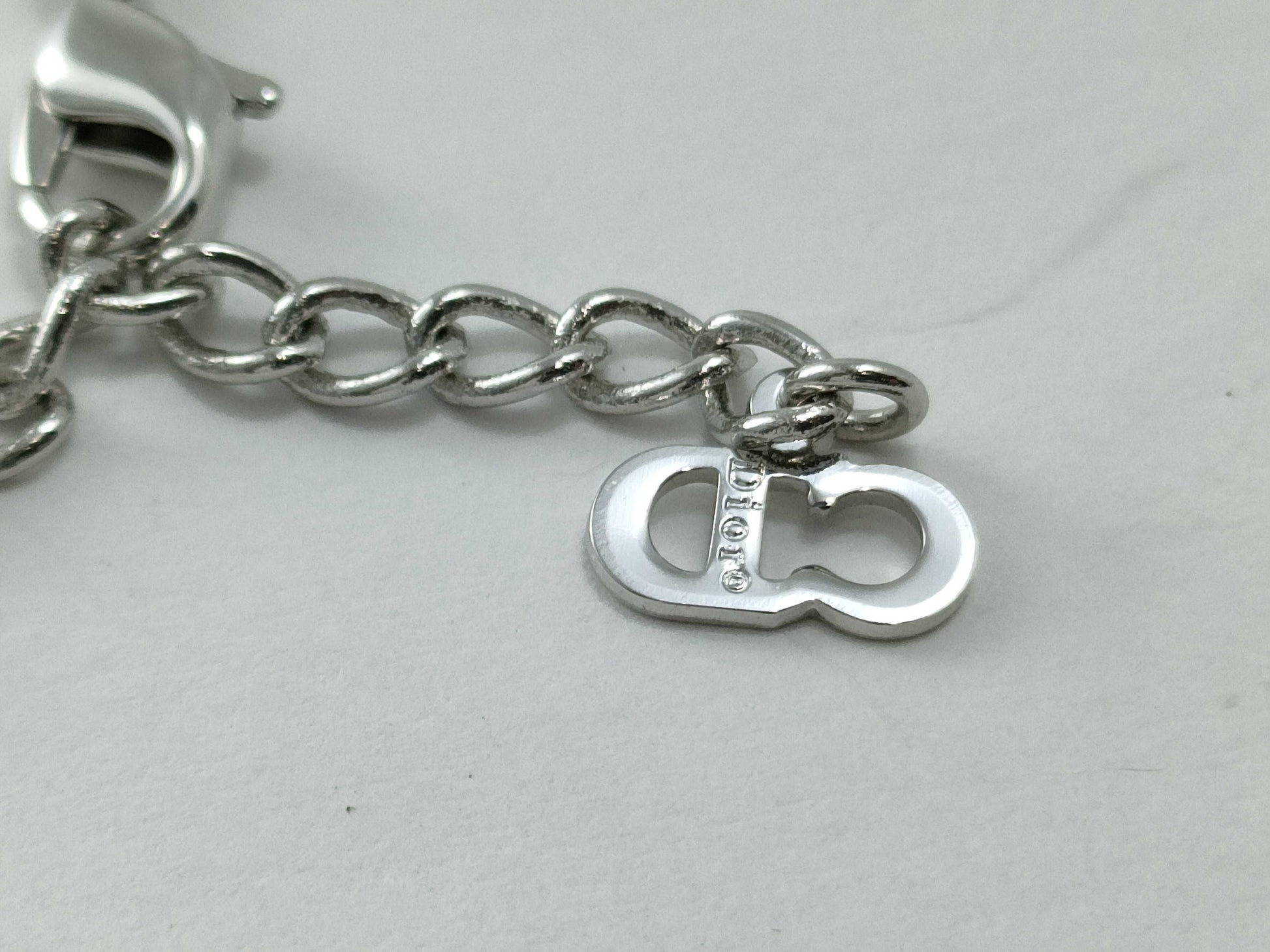 Dior logo plate necklace necklace
