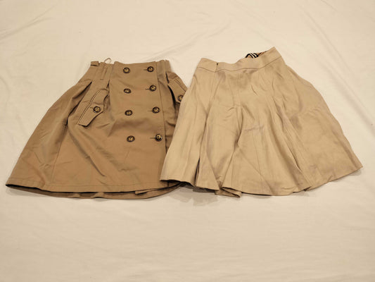 BURBERRY Blue Label Checkered Skirt/Metal Button Skirt