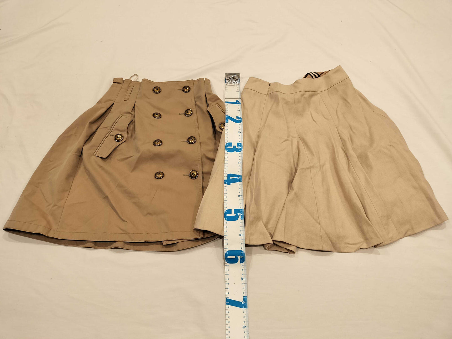 BURBERRY Blue Label Checkered Skirt/Metal Button Skirt