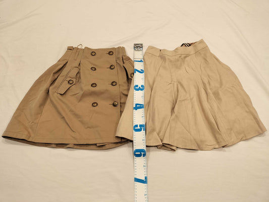 BURBERRY Blue Label Checkered Skirt/Metal Button Skirt